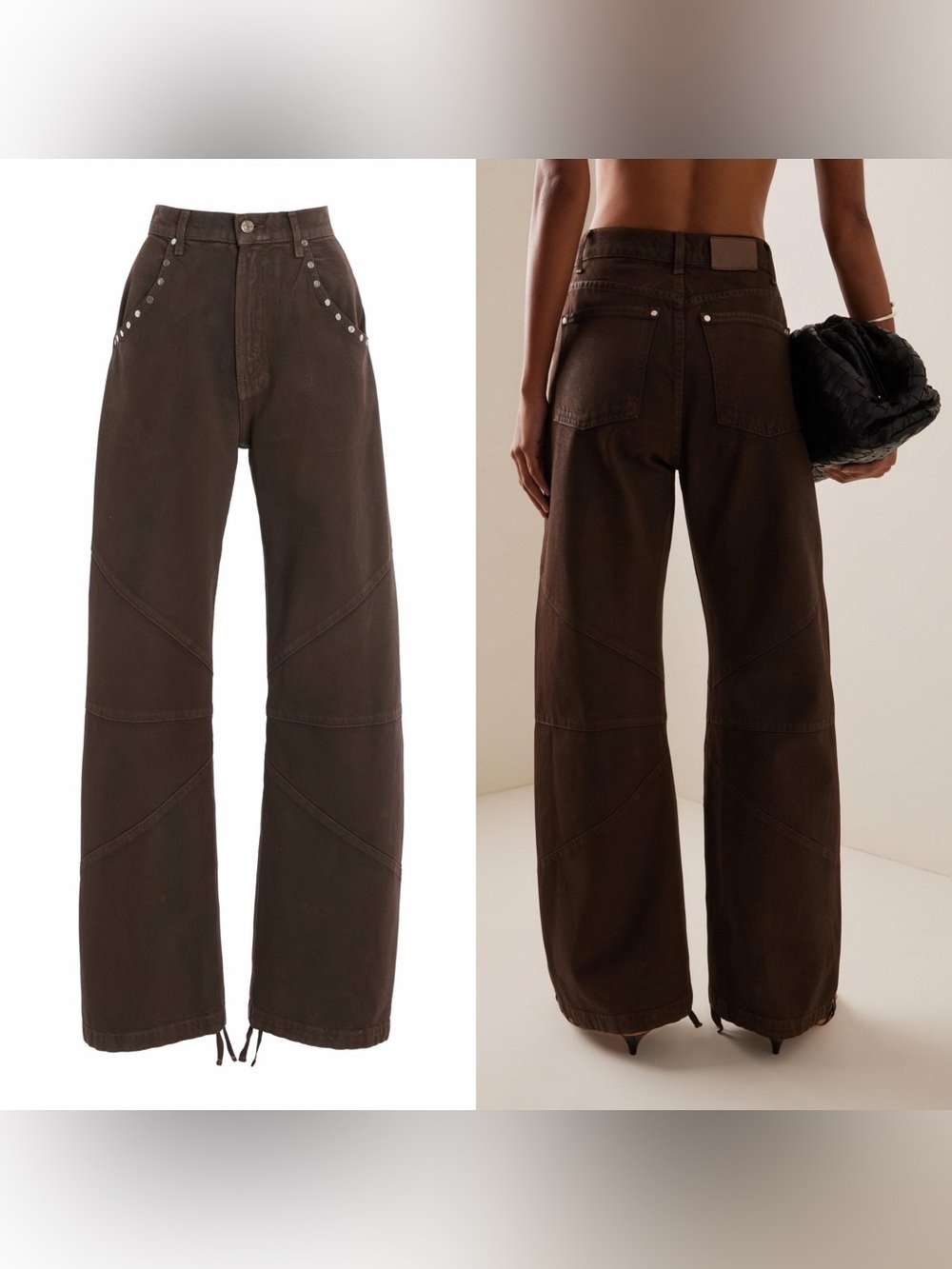 EB Denim Frederic Barrel Jeans High Rise Brown 25 EUC - Picture 11 of 11